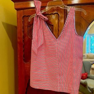 Vineyard Vines red & white striped top, sleeveless